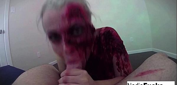  Hot  zombie gets her fill of cock and jizz